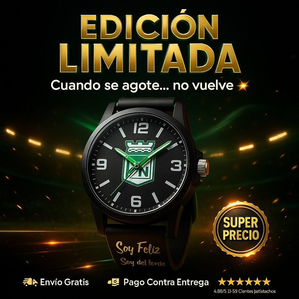 💚Reloj Atletico Nacional Dama y Caballero