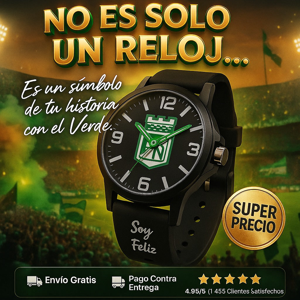 💚Reloj Atletico Nacional Dama y Caballero