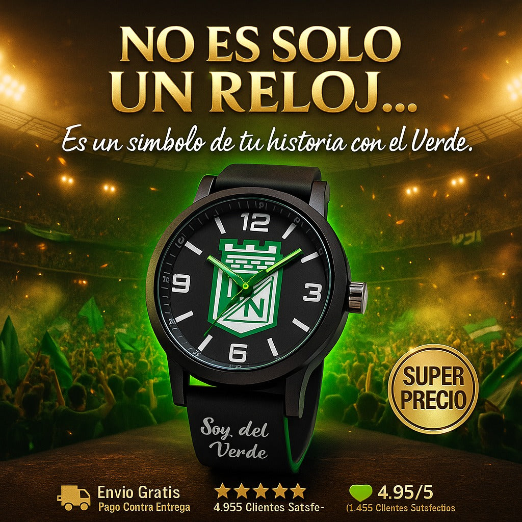 💚Reloj Atletico Nacional Dama y Caballero