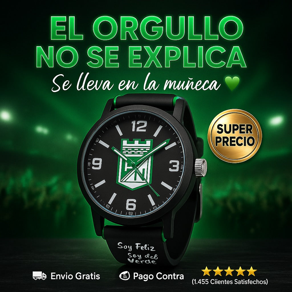 💚Reloj Atletico Nacional Dama y Caballero
